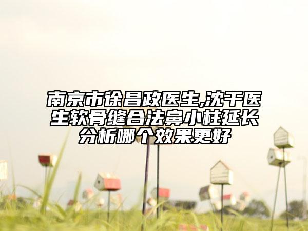 南京市徐昌政医生,沈干医生软骨缝合法鼻小柱延长分析哪个效果更好