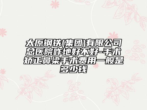 太原钢铁(集团)有限公司总医院咋地好不好-手术矫正鼻梁手术费用一般是多少钱