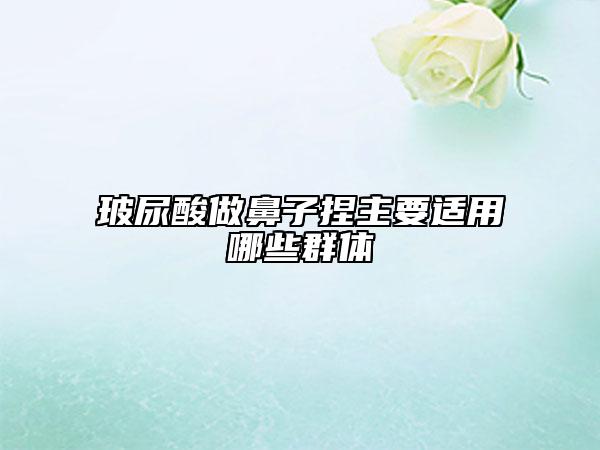 玻尿酸做鼻子捏主要适用哪些群体