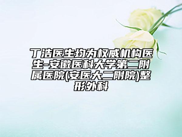 丁浩医生均为权威机构医生-安徽医科大学第二附属医院(安医大二附院)整形外科