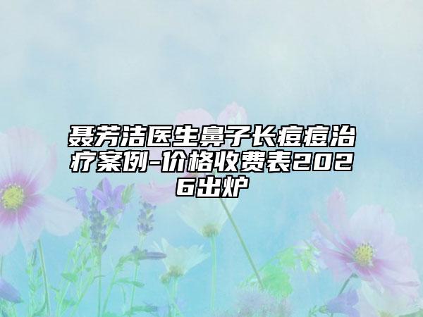 聂芳洁医生鼻子长痘痘治疗案例-价格收费表2026出炉