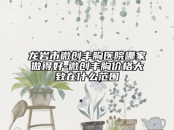 龙岩市微创丰胸医院哪家做得好-微创丰胸价格大致在什么范围