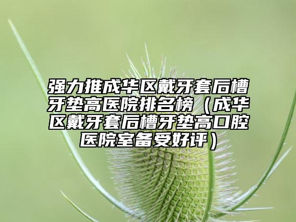 强力推成华区戴牙套后槽牙垫高医院排名榜（成华区戴牙套后槽牙垫高口腔医院室备受好评）