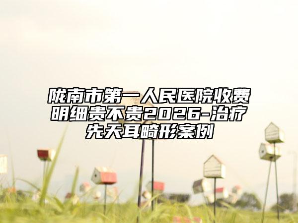 陇南市第一人民医院收费明细贵不贵2026-治疗先天耳畸形案例