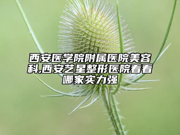 西安医学院附属医院美容科,西安艺星整形医院看看哪家实力强