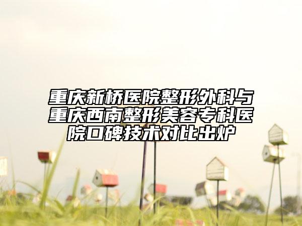 重庆新桥医院整形外科与重庆西南整形美容专科医院口碑技术对比出炉