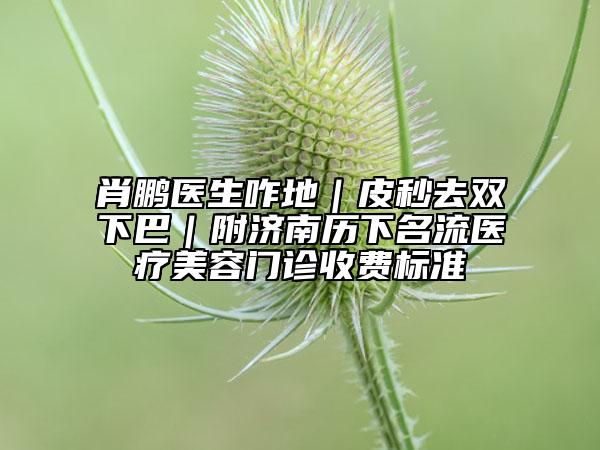 肖鹏医生咋地｜皮秒去双下巴｜附济南历下名流医疗美容门诊收费标准