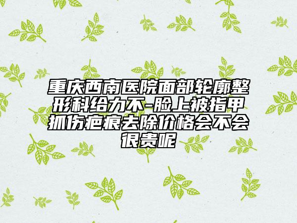 重庆西南医院面部轮廓整形科给力不-脸上被指甲抓伤疤痕去除价格会不会很贵呢