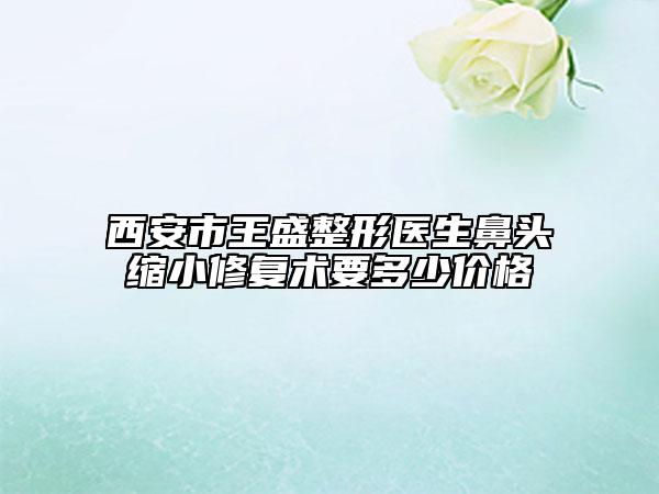 西安市王盛整形医生鼻头缩小修复术要多少价格