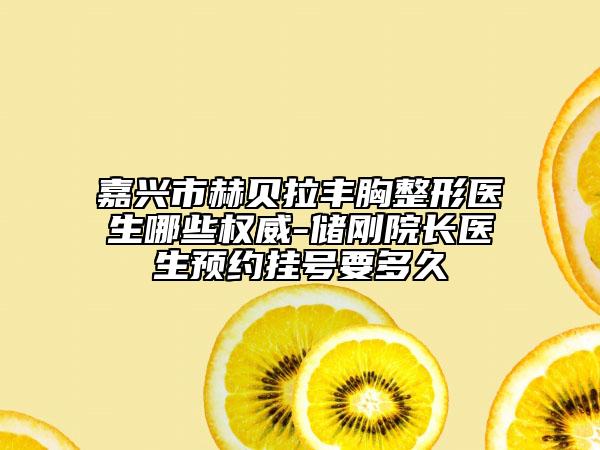 嘉兴市赫贝拉丰胸整形医生哪些权威-储刚院长医生预约挂号要多久