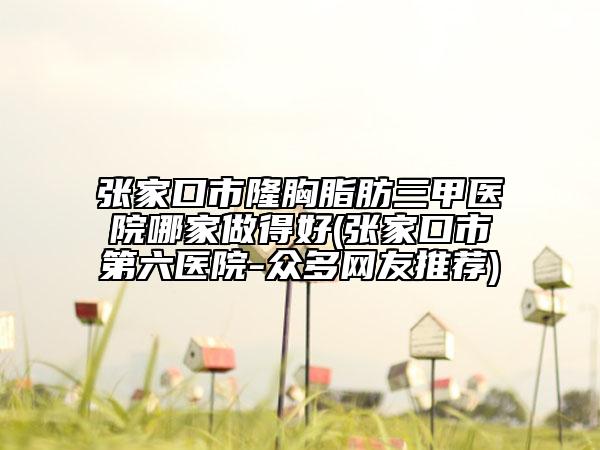 张家口市隆胸脂肪三甲医院哪家做得好(张家口市第六医院-众多网友推荐)