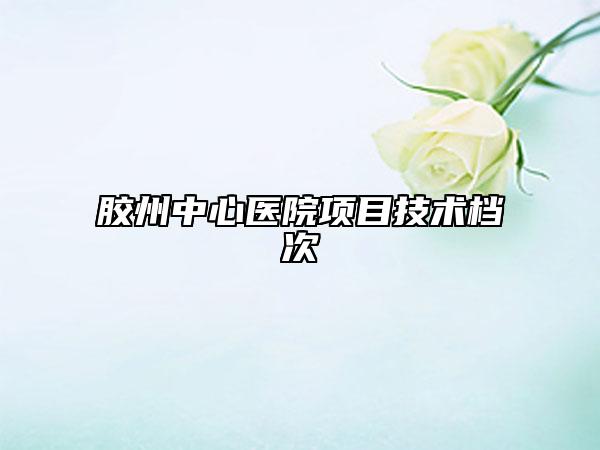 胶州中心医院项目技术档次