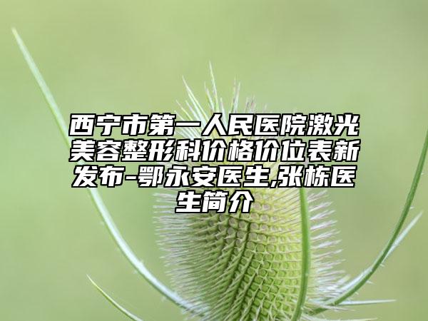 西宁市第一人民医院激光美容整形科价格价位表新发布-鄂永安医生,张栋医生简介