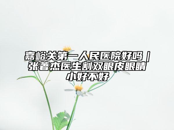 嘉峪关第一人民医院好吗｜张著杰医生割双眼皮眼睛小好不好