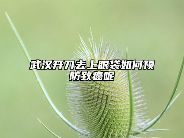 武汉开刀去上眼袋如何预防致癌呢