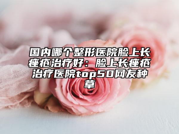 国内哪个整形医院脸上长痤疮治疗好：脸上长痤疮治疗医院top50网友种草
