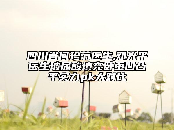四川省何珍菊医生,邓光平医生玻尿酸填充卧蚕凹凸平实力pk大对比