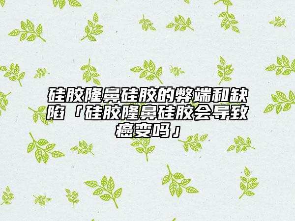 硅胶隆鼻硅胶的弊端和缺陷「硅胶隆鼻硅胶会导致癌变吗」