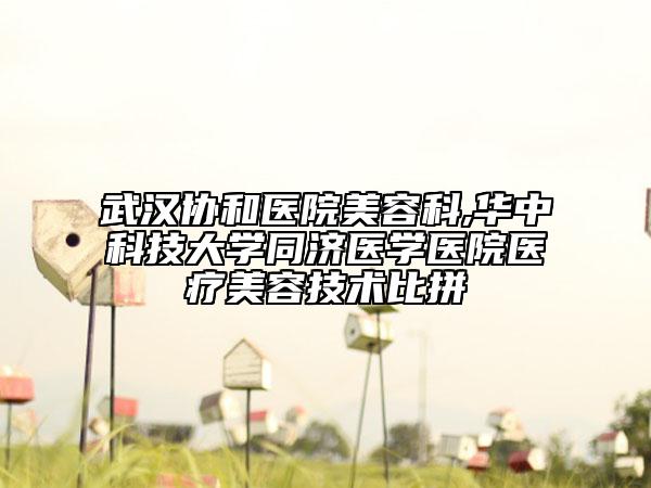 武汉协和医院美容科,华中科技大学同济医学医院医疗美容技术比拼