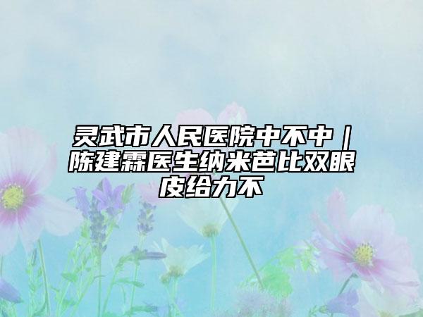 灵武市人民医院中不中｜陈建霖医生纳米芭比双眼皮给力不