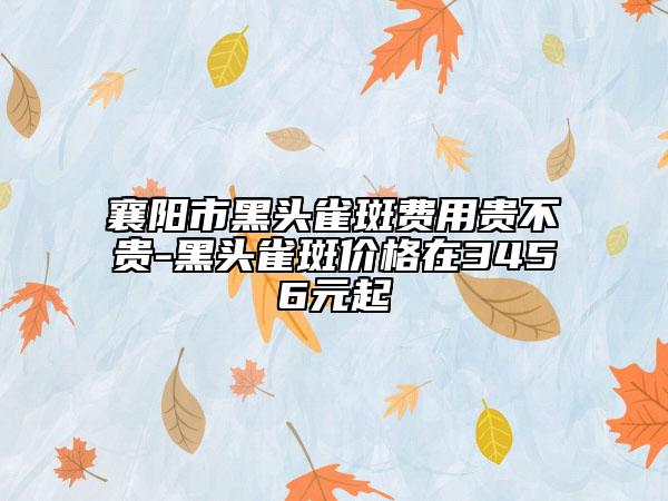 襄阳市黑头雀斑费用贵不贵-黑头雀斑价格在3456元起