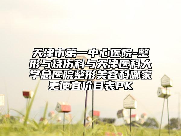 天津市第一中心医院-整形与烧伤科与天津医科大学总医院整形美容科哪家更便宜价目表PK