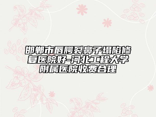 邯郸市唇腭裂鼻子塌陷修复医院好-河北工程大学附属医院收费合理