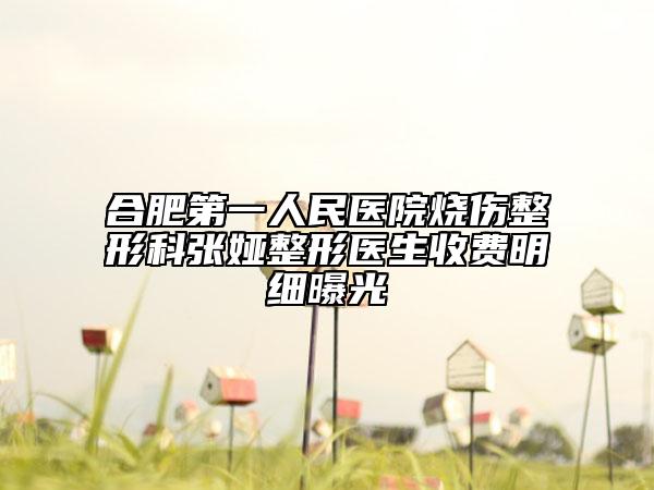 合肥第一人民医院烧伤整形科张娅整形医生收费明细曝光