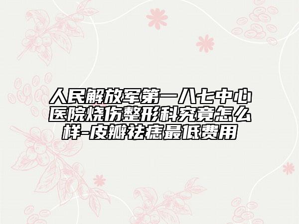 人民解放军第一八七中心医院烧伤整形科究竟怎么样-皮瓣祛痣最低费用