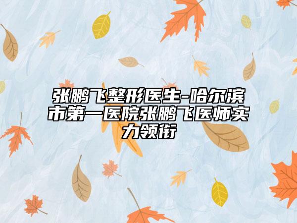 张鹏飞整形医生-哈尔滨市第一医院张鹏飞医师实力领衔