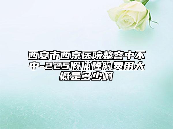 西安市西京医院整容中不中-225假体隆胸费用大概是多少啊