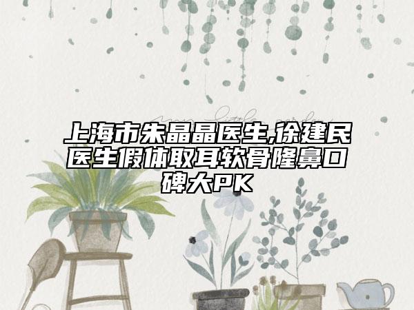 上海市朱晶晶医生,徐建民医生假体取耳软骨隆鼻口碑大PK
