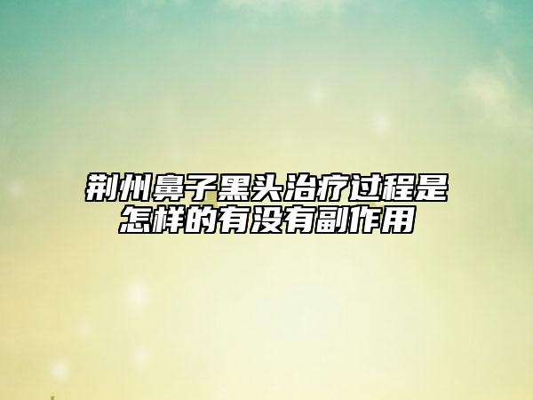 荆州鼻子黑头治疗过程是怎样的有没有副作用