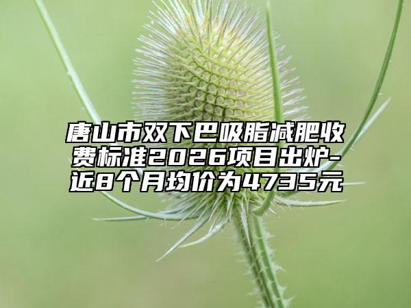 唐山市双下巴吸脂减肥收费标准2026项目出炉-近8个月均价为4735元