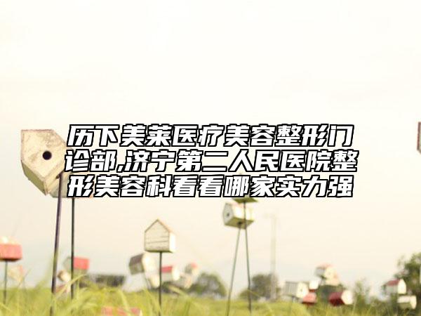 历下美莱医疗美容整形门诊部,济宁第二人民医院整形美容科看看哪家实力强