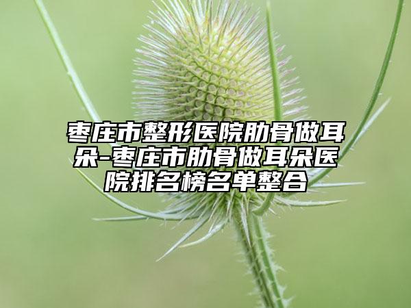 枣庄市整形医院肋骨做耳朵-枣庄市肋骨做耳朵医院排名榜名单整合