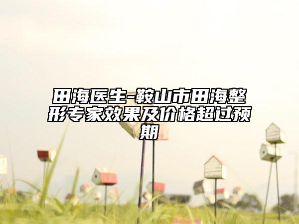 田海医生-鞍山市田海整形专家效果及价格超过预期