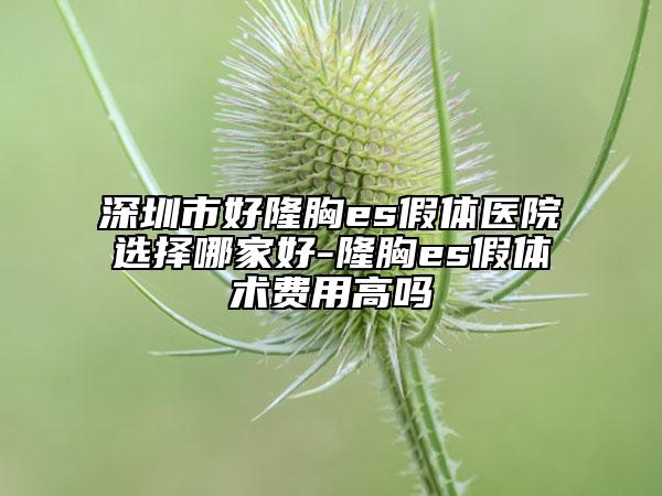 深圳市好隆胸es假体医院选择哪家好-隆胸es假体术费用高吗