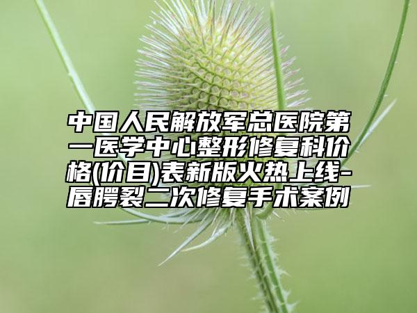 中国人民解放军总医院第一医学中心整形修复科价格(价目)表新版火热上线-唇腭裂二次修复手术案例