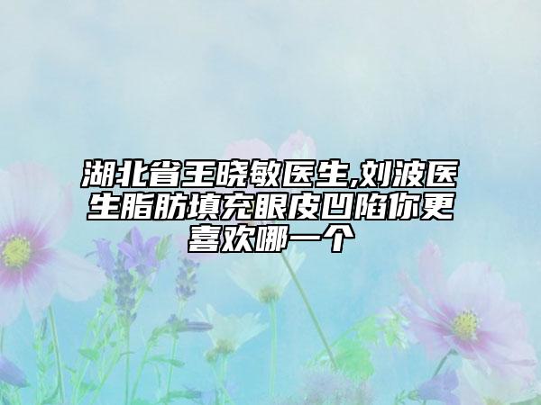 湖北省王晓敏医生,刘波医生脂肪填充眼皮凹陷你更喜欢哪一个
