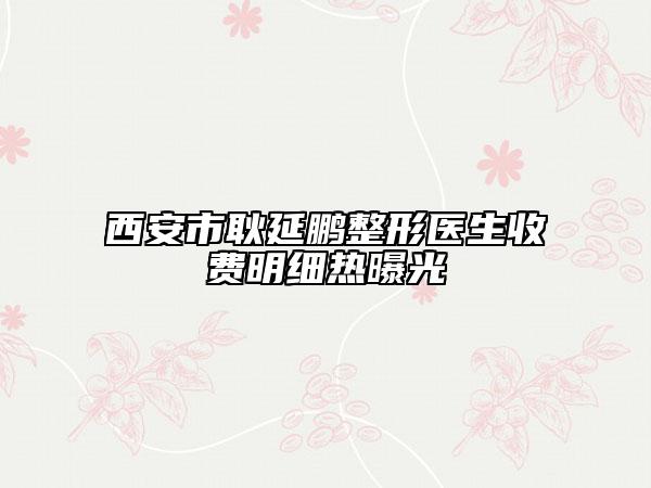 西安市耿延鹏整形医生收费明细热曝光