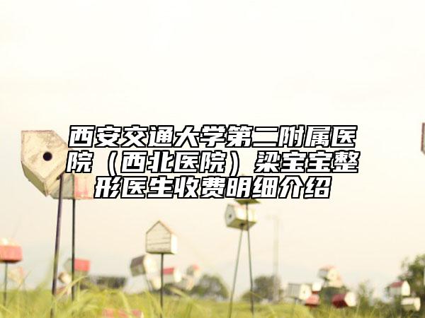 西安交通大学第二附属医院（西北医院）梁宝宝整形医生收费明细介绍