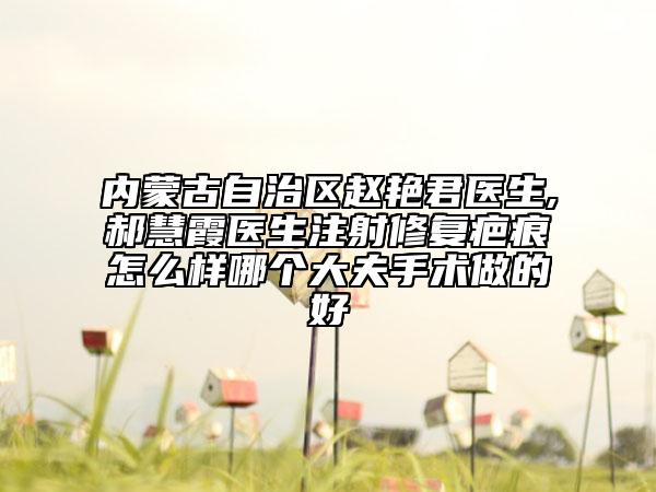 内蒙古自治区赵艳君医生,郝慧霞医生注射修复疤痕怎么样哪个大夫手术做的好