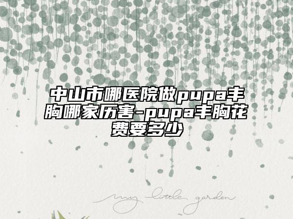 中山市哪医院做pupa丰胸哪家历害-pupa丰胸花费要多少