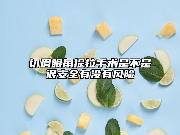 切眉眼角提拉手术是不是很安全有没有风险