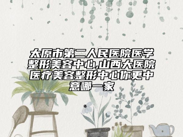 太原市第二人民医院医学整形美容中心,山西大医院医疗美容整形中心你更中意哪一家