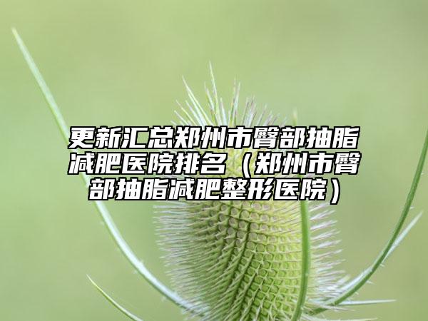 更新汇总郑州市臀部抽脂减肥医院排名（郑州市臀部抽脂减肥整形医院）