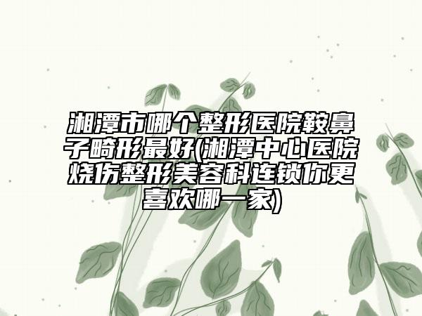 湘潭市哪个整形医院鞍鼻子畸形最好(湘潭中心医院烧伤整形美容科连锁你更喜欢哪一家)
