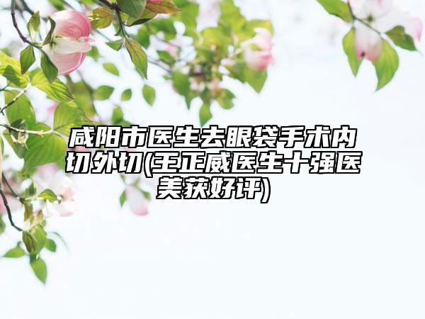 咸阳市医生去眼袋手术内切外切(王正威医生十强医美获好评)