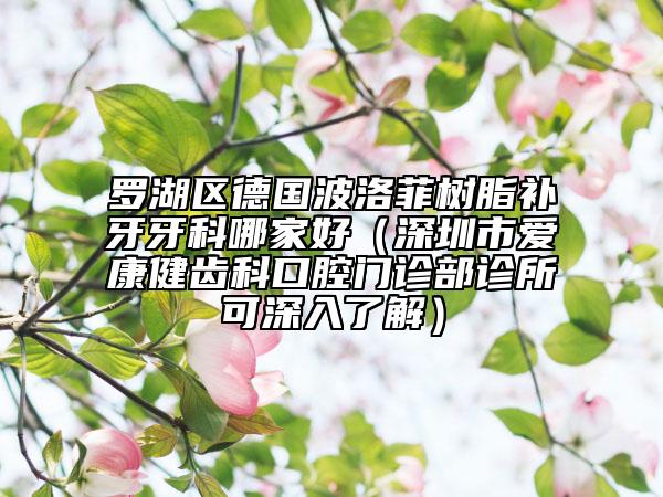 罗湖区德国波洛菲树脂补牙牙科哪家好（深圳市爱康健齿科口腔门诊部诊所可深入了解）